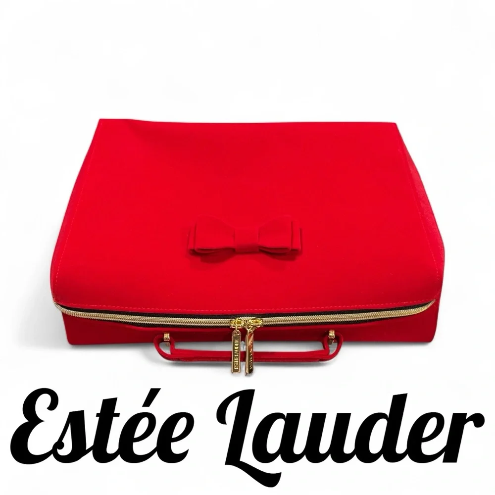 Estee Lauder Vibrant Red Cosmetic Bag
